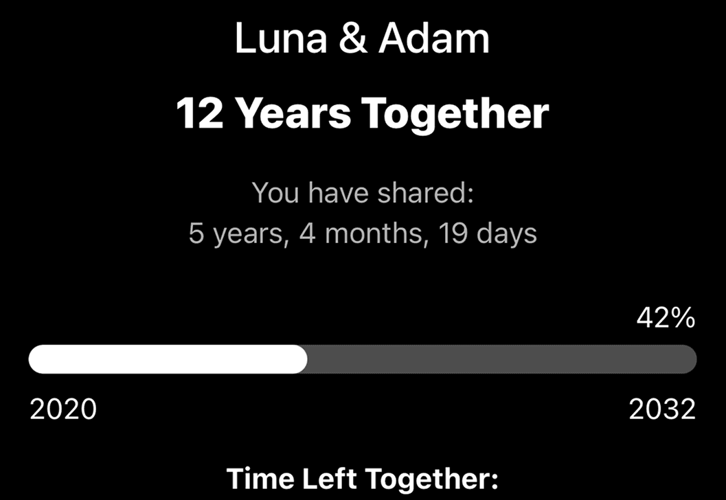 Moment app Time Together screen